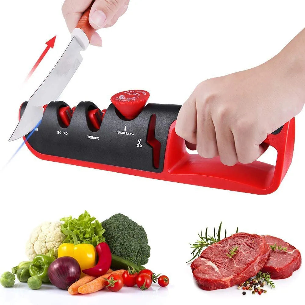 Vibe Geeks 4 IN 1 Multifunctional Adjustable Manual Knife Sharpening Tool
