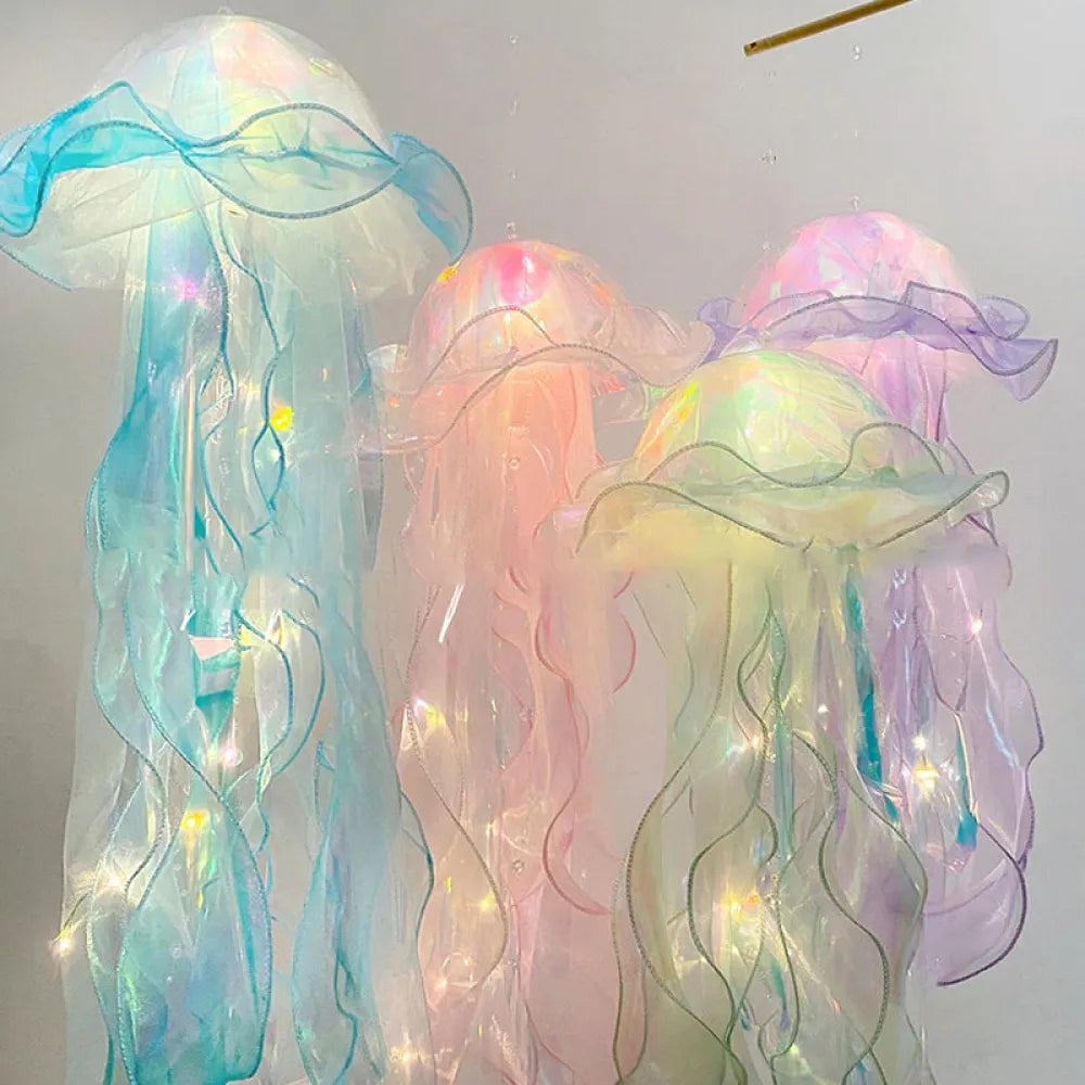 Vibe Geeks Hanging Jellyfish LED Decorative Lamp DIY Party Backdrop Decor