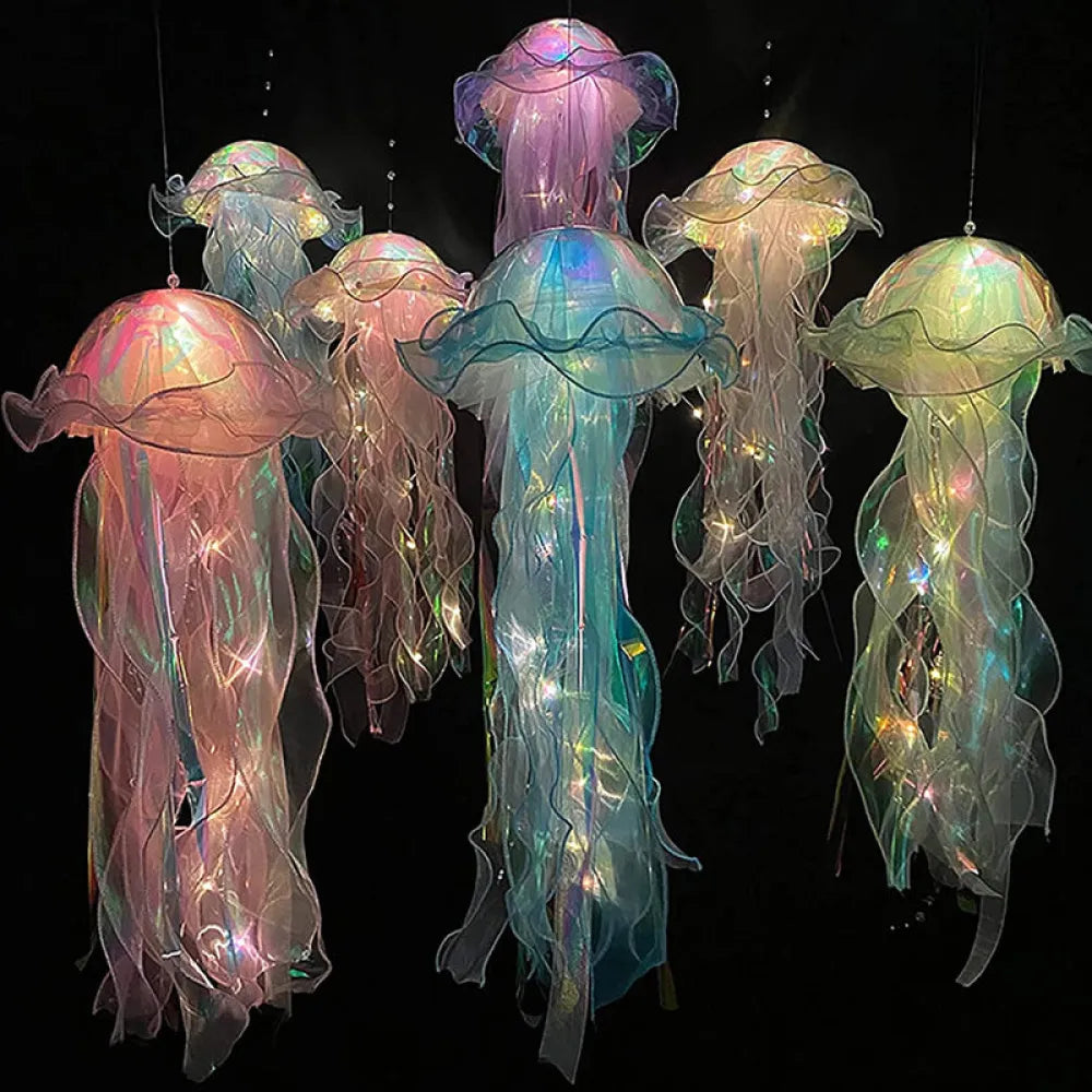 Vibe Geeks Hanging Jellyfish LED Decorative Lamp DIY Party Backdrop Decor