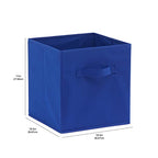 Amazon Basics Collapsible Fabric Storage Cubes Organizer with Handles, Sturdy, Gray, 10.5-x-10.5-x-11-inch, Pack of 6