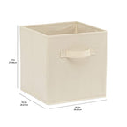 Amazon Basics Collapsible Fabric Storage Cubes Organizer with Handles, Sturdy, Gray, 10.5-x-10.5-x-11-inch, Pack of 6