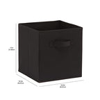 Amazon Basics Collapsible Fabric Storage Cubes Organizer with Handles, Sturdy, Gray, 10.5-x-10.5-x-11-inch, Pack of 6