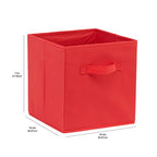 Amazon Basics Collapsible Fabric Storage Cubes Organizer with Handles, Sturdy, Gray, 10.5-x-10.5-x-11-inch, Pack of 6