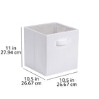 Amazon Basics Collapsible Fabric Storage Cubes Organizer with Handles, Sturdy, Gray, 10.5-x-10.5-x-11-inch, Pack of 6