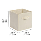 Amazon Basics Collapsible Fabric Storage Cubes Organizer with Handles, Sturdy, Gray, 10.5-x-10.5-x-11-inch, Pack of 6