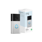Ring Battery Doorbell | Home or business security with Head-to-Toe Video, Live View with Two-Way Talk, and Motion Detection & Alerts (newest model), Satin Nickel