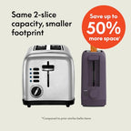 bella 4 Slice Slim Toaster, Fits-anywhere™ Kitchenware, 6 Setting Shade Control with Reheat & Cancel Buttons, Fits Sourdough, 10” Long Slot, Anti Jam & Auto Shutoff, 900 Watt, Oatmilk