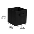Amazon Basics Collapsible Fabric Storage Cubes Organizer with Handles, Sturdy, Gray, 10.5-x-10.5-x-11-inch, Pack of 6