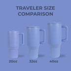 HydroJug Traveler - 32 oz Water Bottle with Handle & Flip Straw - Fits in Cup Holder, Leak Resistant Tumbler-Reusable Insulated Stainless Steel & Rubber Base - Gifts for Women & Men, Pink Sand