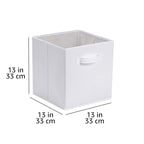 Amazon Basics Collapsible Fabric Storage Cubes Organizer with Handles, Sturdy, Gray, 10.5-x-10.5-x-11-inch, Pack of 6