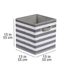 Amazon Basics Collapsible Fabric Storage Cubes Organizer with Handles, Sturdy, Gray, 10.5-x-10.5-x-11-inch, Pack of 6