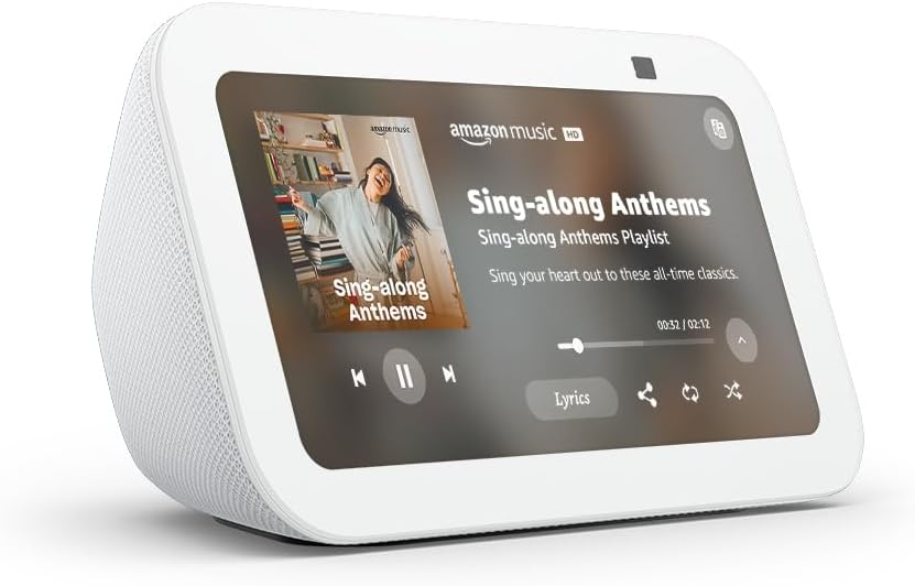 Amazon Echo Show 5, Smart display with 2x the bass and clearer sound, Charcoal