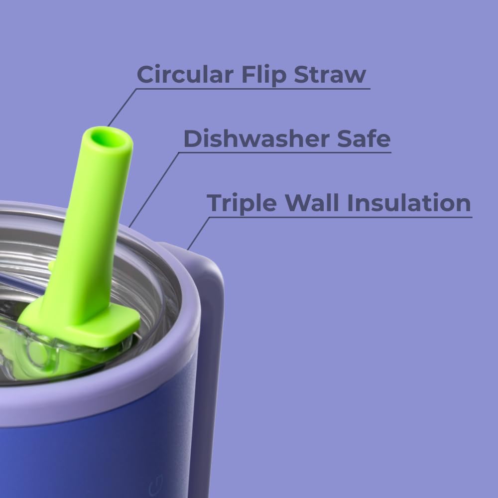 HydroJug Traveler - 32 oz Water Bottle with Handle & Flip Straw - Fits in Cup Holder, Leak Resistant Tumbler-Reusable Insulated Stainless Steel & Rubber Base - Gifts for Women & Men, Pink Sand