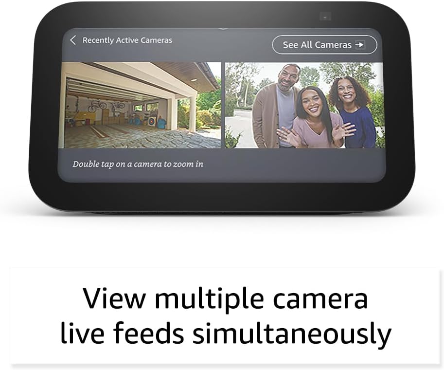 Amazon Echo Show 5, Smart display with 2x the bass and clearer sound, Charcoal