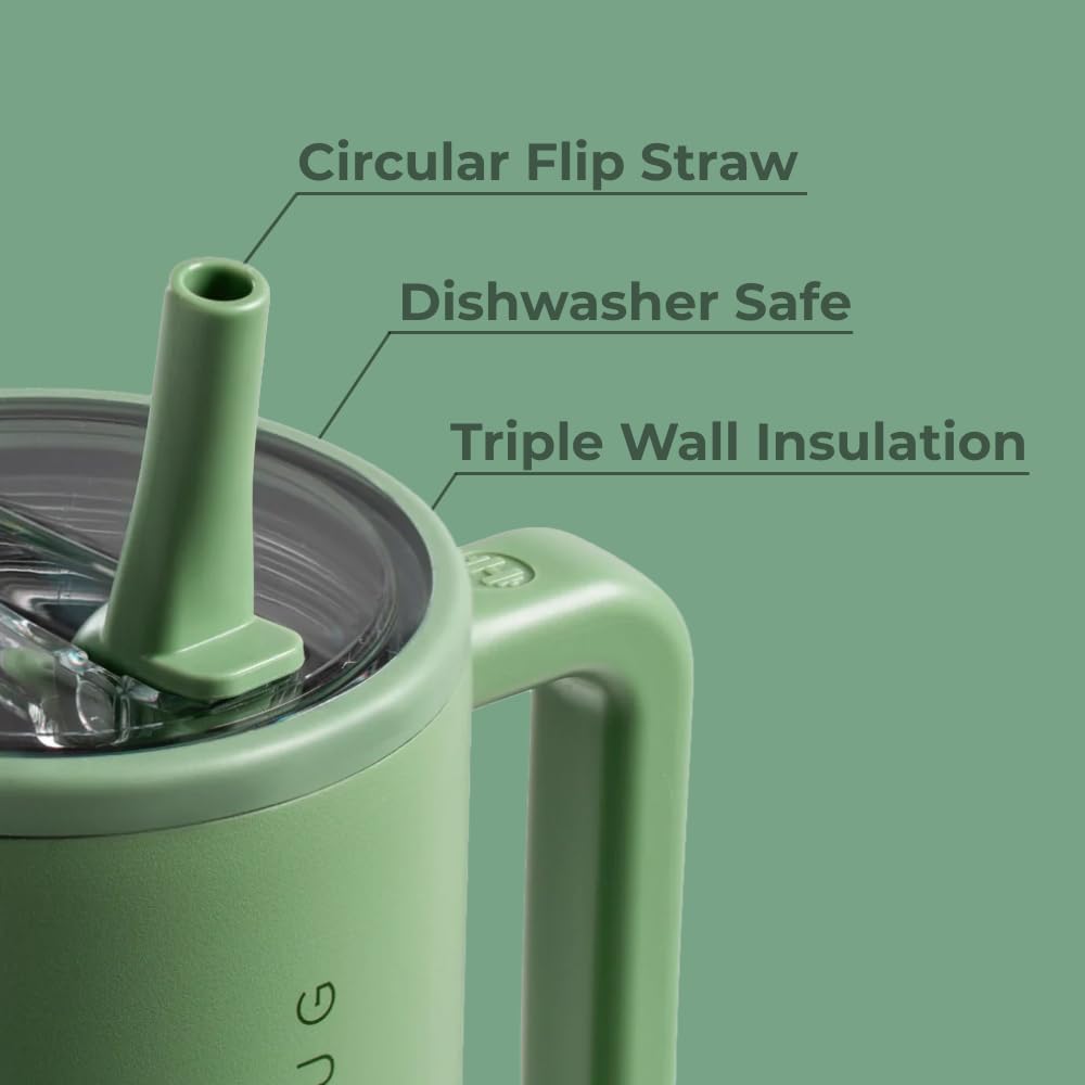 HydroJug Traveler - 32 oz Water Bottle with Handle & Flip Straw - Fits in Cup Holder, Leak Resistant Tumbler-Reusable Insulated Stainless Steel & Rubber Base - Gifts for Women & Men, Pink Sand