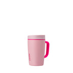 Owala SmoothSip Slider Insulated Stainless Steel Coffee Tumbler, Reusable Iced Coffee Cup, Hot Coffee Travel Mug, BPA Free 12 oz, Tan/White (Vanilla Bean)