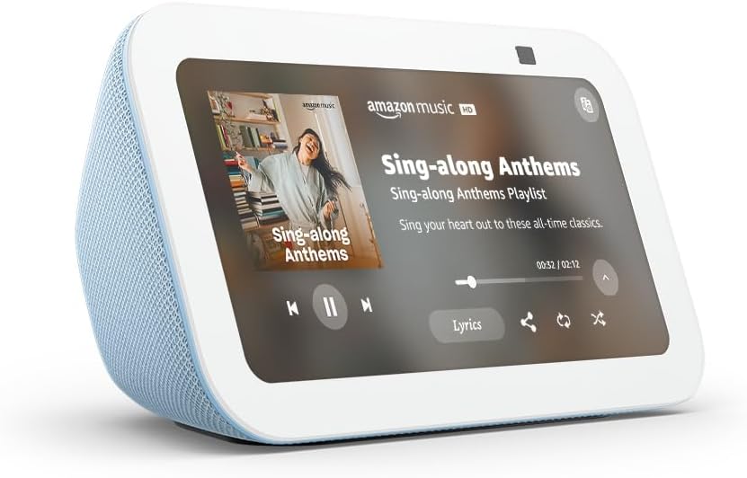 Amazon Echo Show 5, Smart display with 2x the bass and clearer sound, Charcoal