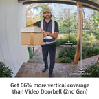 Ring Battery Doorbell | Home or business security with Head-to-Toe Video, Live View with Two-Way Talk, and Motion Detection & Alerts (newest model), Satin Nickel