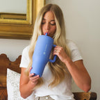 HydroJug Traveler - 32 oz Water Bottle with Handle & Flip Straw - Fits in Cup Holder, Leak Resistant Tumbler-Reusable Insulated Stainless Steel & Rubber Base - Gifts for Women & Men, Pink Sand