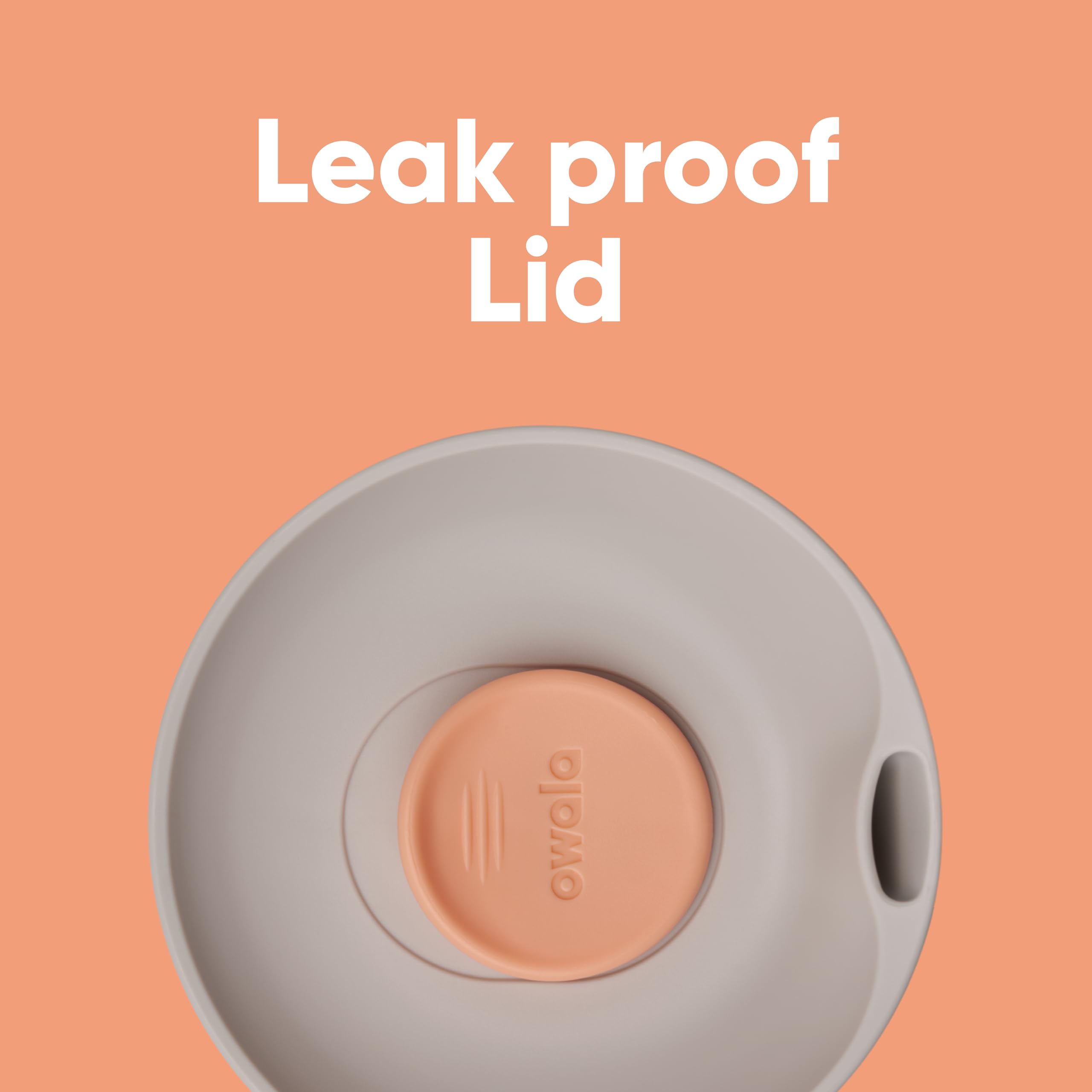 Owala SmoothSip Slider Insulated Stainless Steel Coffee Tumbler, Reusable Iced Coffee Cup, Hot Coffee Travel Mug, BPA Free 12 oz, Tan/White (Vanilla Bean)