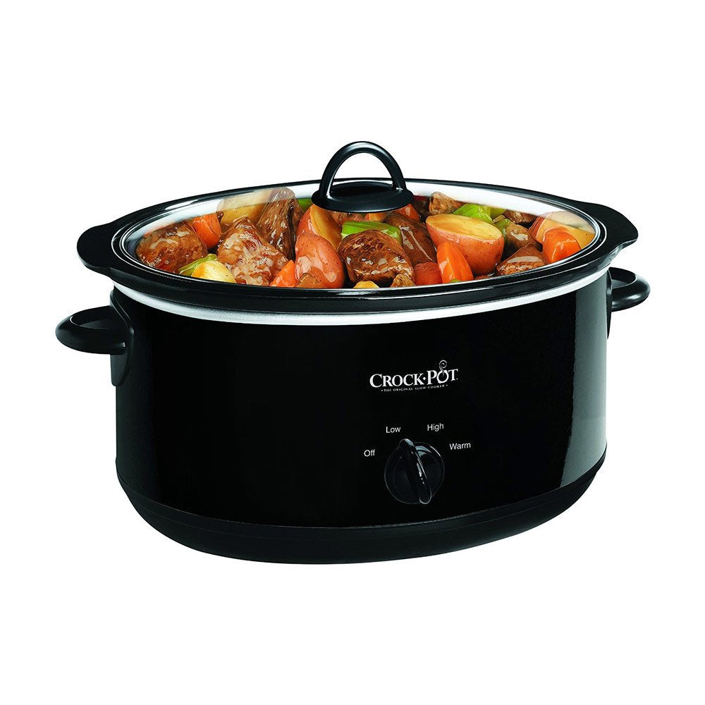 Crock-Pot 7 Quart Oval Manual Slow Cooker, Stainless Steel (SCV700-S-BR), Versatile Cookware for Large Families or Entertaining