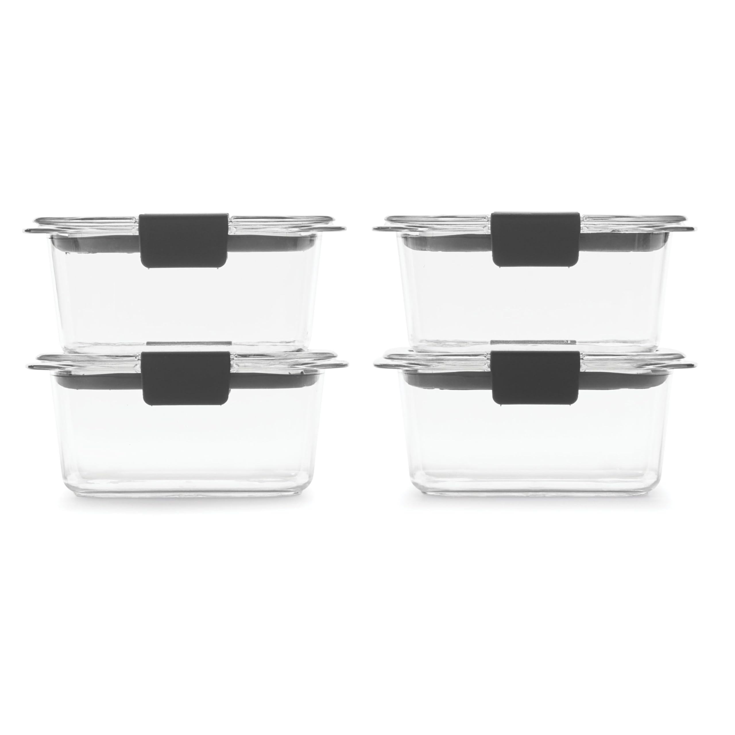 Rubbermaid Brilliance Food Storage Containers BPA Free Airtight Lids Ideal for Lunch Meal Prep & Leftovers Set of 5 (3.2 Cup)