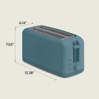 bella 4 Slice Slim Toaster, Fits-anywhere™ Kitchenware, 6 Setting Shade Control with Reheat & Cancel Buttons, Fits Sourdough, 10” Long Slot, Anti Jam & Auto Shutoff, 900 Watt, Oatmilk