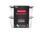 Rubbermaid Brilliance Food Storage Containers BPA Free Airtight Lids Ideal for Lunch Meal Prep & Leftovers Set of 5 (3.2 Cup)
