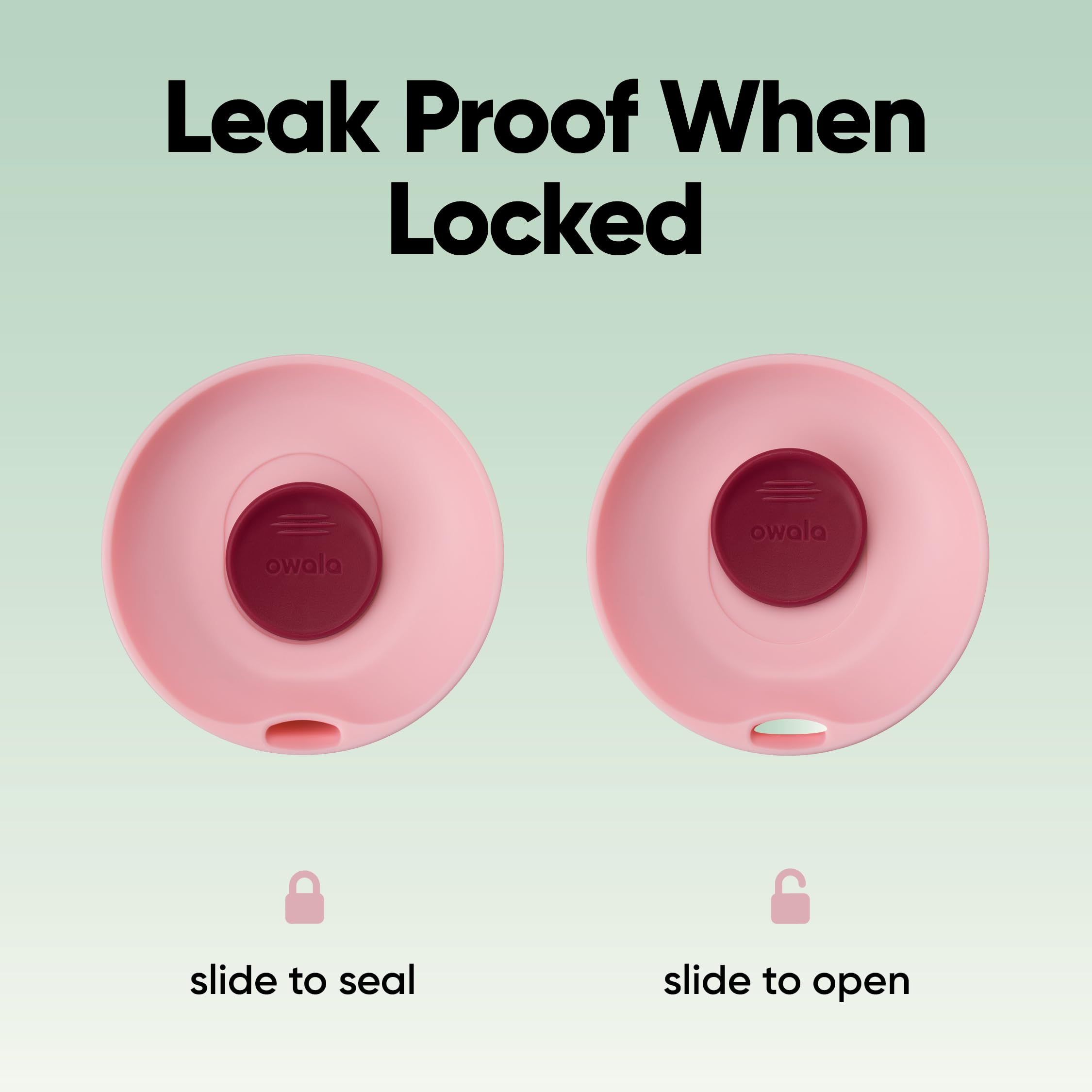 Owala SmoothSip Slider Insulated Stainless Steel Coffee Tumbler, Reusable Iced Coffee Cup, Hot Coffee Travel Mug, BPA Free 12 oz, Tan/White (Vanilla Bean)