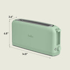 bella 4 Slice Slim Toaster, Fits-anywhere™ Kitchenware, 6 Setting Shade Control with Reheat & Cancel Buttons, Fits Sourdough, 10” Long Slot, Anti Jam & Auto Shutoff, 900 Watt, Oatmilk