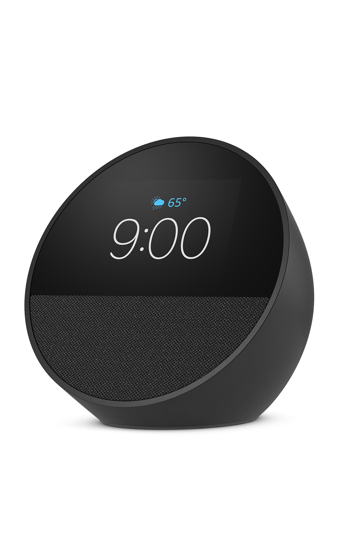Amazon Echo Spot, Great for nightstands, offices and kitchens, Smart alarm clock with Alexa, Black