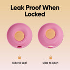 Owala SmoothSip Slider Insulated Stainless Steel Coffee Tumbler, Reusable Iced Coffee Cup, Hot Coffee Travel Mug, BPA Free 12 oz, Tan/White (Vanilla Bean)