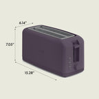 bella 4 Slice Slim Toaster, Fits-anywhere™ Kitchenware, 6 Setting Shade Control with Reheat & Cancel Buttons, Fits Sourdough, 10” Long Slot, Anti Jam & Auto Shutoff, 900 Watt, Oatmilk