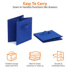 Amazon Basics Collapsible Fabric Storage Cubes Organizer with Handles, Sturdy, Gray, 10.5-x-10.5-x-11-inch, Pack of 6