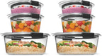 Rubbermaid Brilliance Food Storage Containers BPA Free Airtight Lids Ideal for Lunch Meal Prep & Leftovers Set of 5 (3.2 Cup)