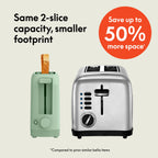 bella 4 Slice Slim Toaster, Fits-anywhere™ Kitchenware, 6 Setting Shade Control with Reheat & Cancel Buttons, Fits Sourdough, 10” Long Slot, Anti Jam & Auto Shutoff, 900 Watt, Oatmilk