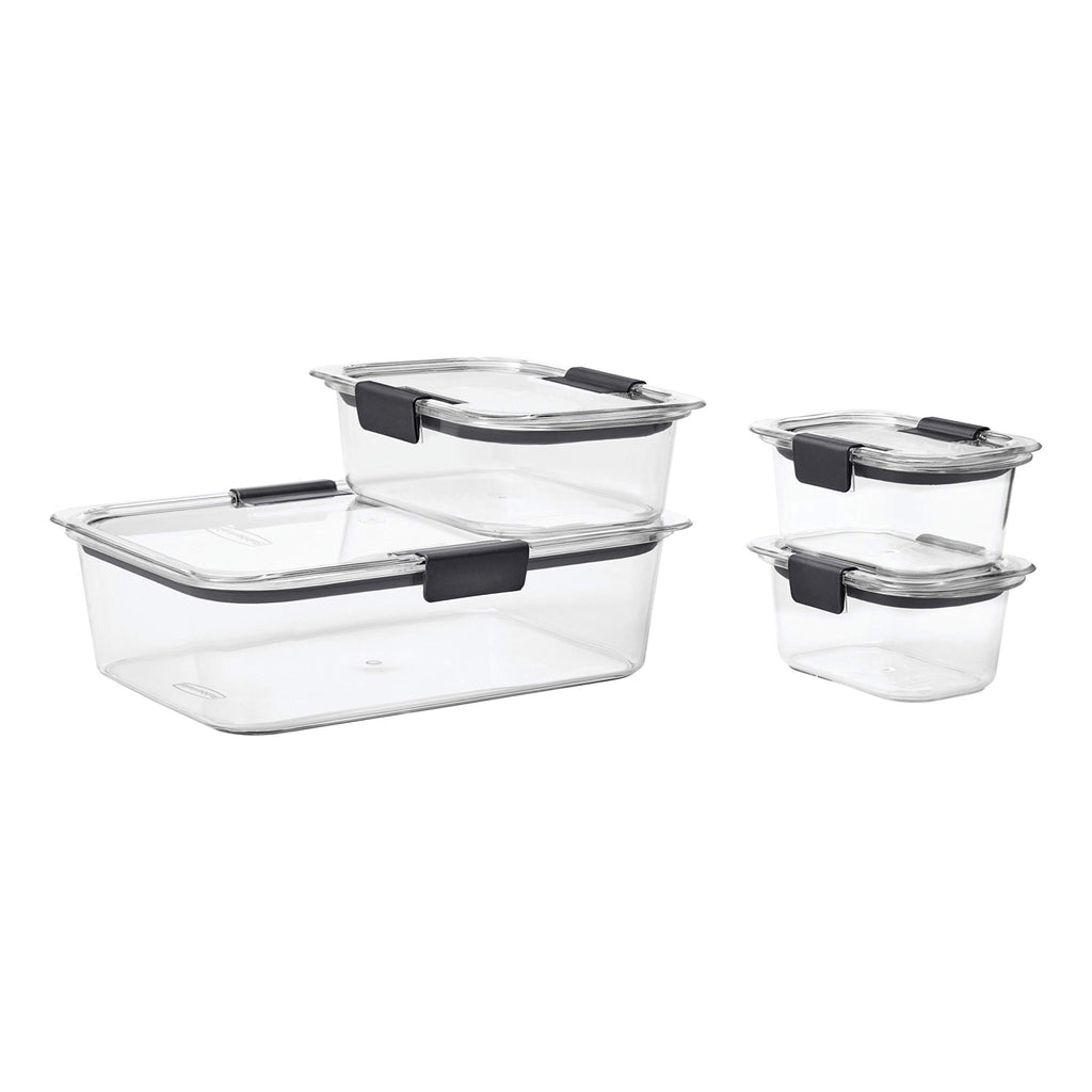 Rubbermaid Brilliance Food Storage Containers BPA Free Airtight Lids Ideal for Lunch Meal Prep & Leftovers Set of 5 (3.2 Cup)