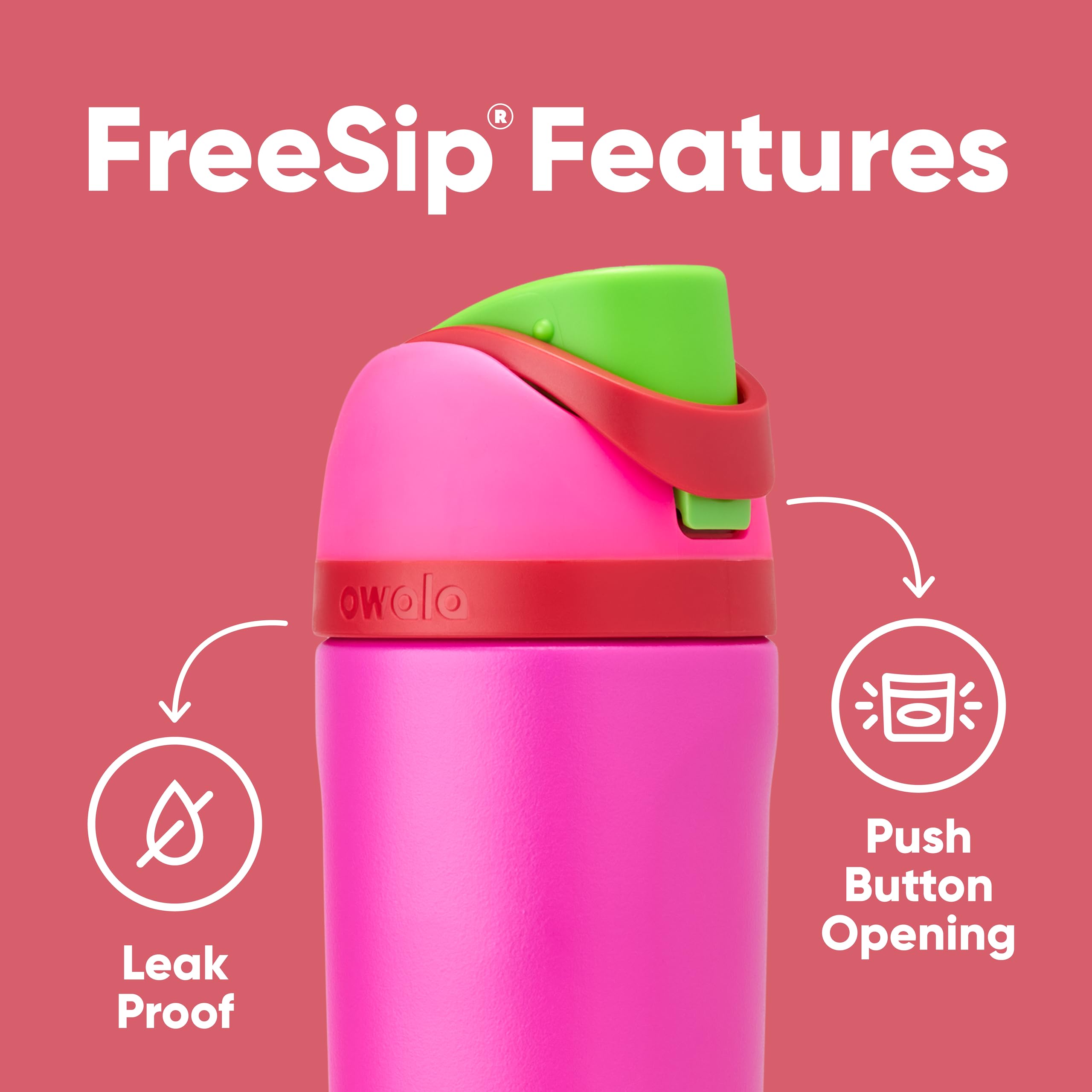 Owala FreeSip Insulated Stainless Steel Water Bottle with Straw, BPA-Free Sports Water Bottle, Great for Travel, 24 Oz, Denim