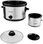Crock-Pot 7 Quart Oval Manual Slow Cooker, Stainless Steel (SCV700-S-BR), Versatile Cookware for Large Families or Entertaining