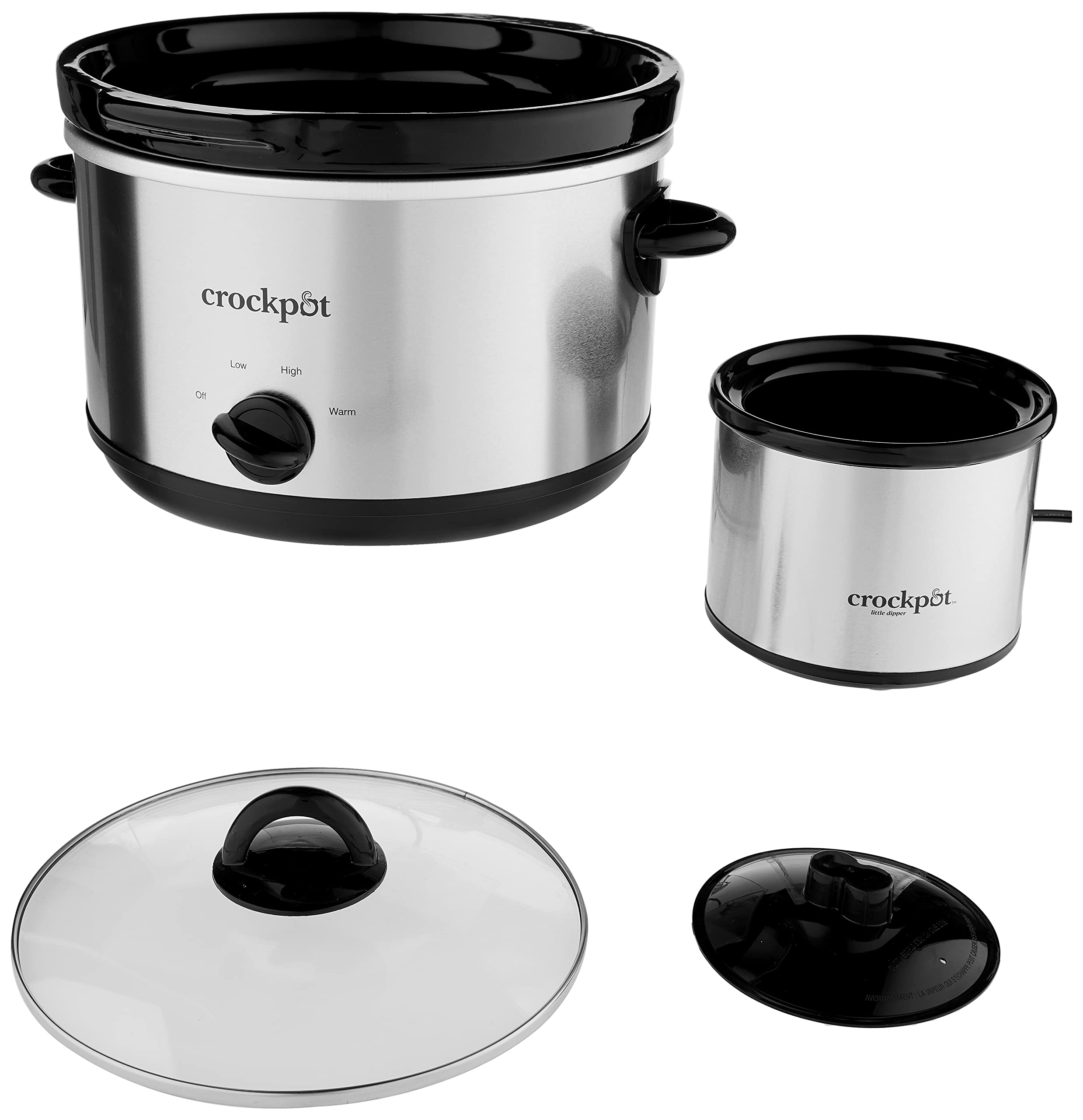 Crock-Pot 7 Quart Oval Manual Slow Cooker, Stainless Steel (SCV700-S-BR), Versatile Cookware for Large Families or Entertaining