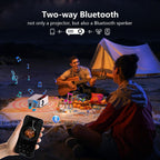 TMY 1080P Full HD Portable Mini Projector, Upgraded Bluetooth Movie Projector with Screen, Compatible with TV Stick Smartphone/HDMI/USB, Indoor & Outdoor Use