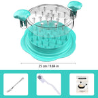 Chicken Shredder Large Chicken Breast Shredder Tool Twist with Brush&Fork, Visible Meat Shredder Machine, Strong Anti-Slip Strip, Ergonomic Handle, BPA Free, Suitable for Pork Beef Chicken