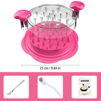 Chicken Shredder Large Chicken Breast Shredder Tool Twist with Brush&Fork, Visible Meat Shredder Machine, Strong Anti-Slip Strip, Ergonomic Handle, BPA Free, Suitable for Pork Beef Chicken