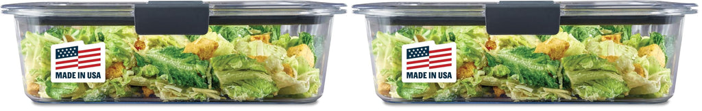 Rubbermaid Brilliance Food Storage Containers BPA Free Airtight Lids Ideal for Lunch Meal Prep & Leftovers Set of 5 (3.2 Cup)