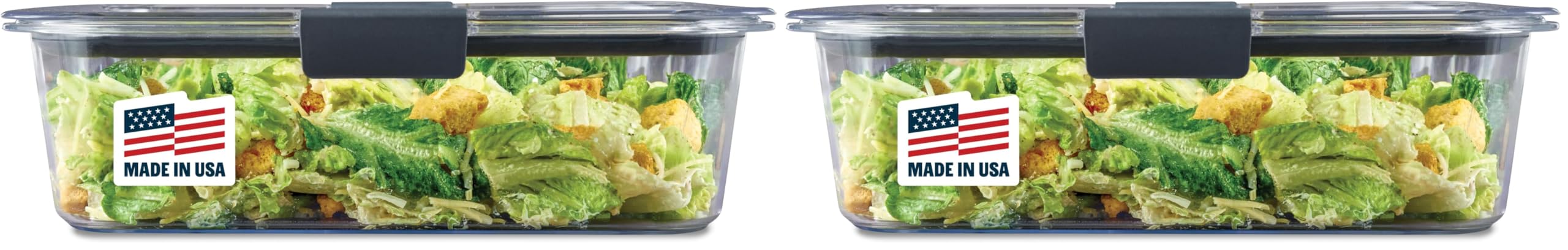 Rubbermaid Brilliance Food Storage Containers BPA Free Airtight Lids Ideal for Lunch Meal Prep & Leftovers Set of 5 (3.2 Cup)