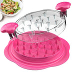 Chicken Shredder Large Chicken Breast Shredder Tool Twist with Brush&Fork, Visible Meat Shredder Machine, Strong Anti-Slip Strip, Ergonomic Handle, BPA Free, Suitable for Pork Beef Chicken