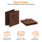 Amazon Basics Collapsible Fabric Storage Cubes Organizer with Handles, Sturdy, Gray, 10.5-x-10.5-x-11-inch, Pack of 6