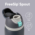 Owala FreeSip Insulated Stainless Steel Water Bottle with Straw, BPA-Free Sports Water Bottle, Great for Travel, 24 Oz, Denim