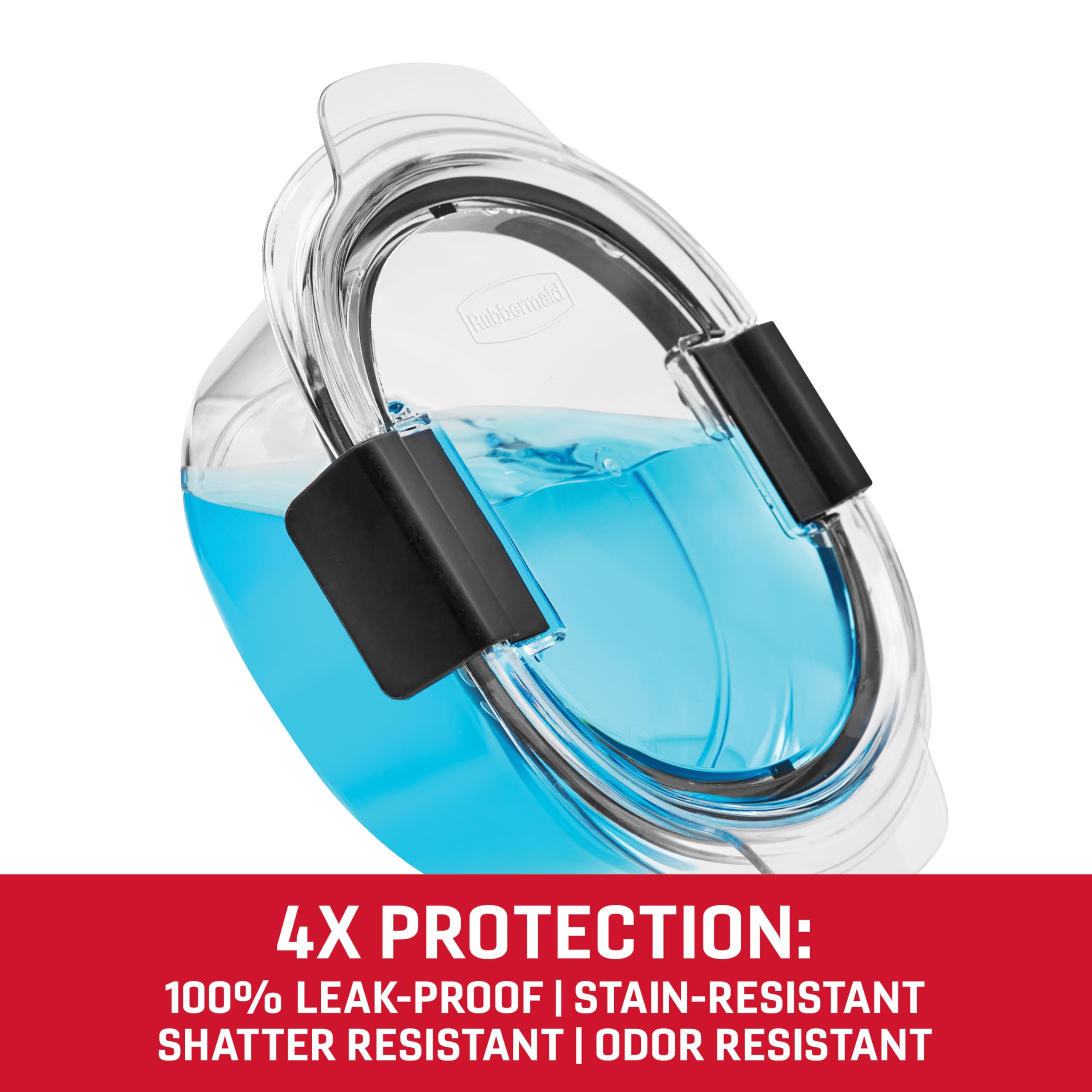 Rubbermaid Brilliance Food Storage Containers BPA Free Airtight Lids Ideal for Lunch Meal Prep & Leftovers Set of 5 (3.2 Cup)