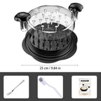 Chicken Shredder Large Chicken Breast Shredder Tool Twist with Brush&Fork, Visible Meat Shredder Machine, Strong Anti-Slip Strip, Ergonomic Handle, BPA Free, Suitable for Pork Beef Chicken